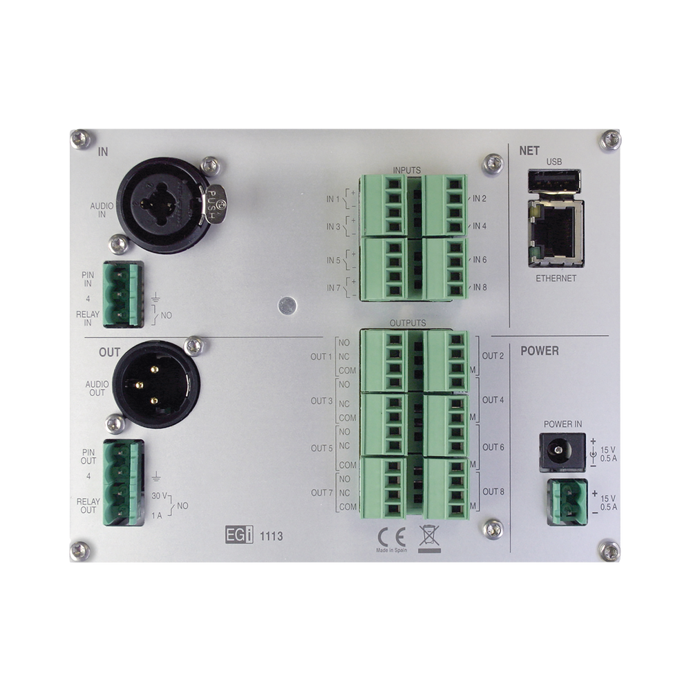 Interfaz Millennium IP para gestión de avisos y música pre-grabados IP con 8 relés IN/OUT - Imagen 3