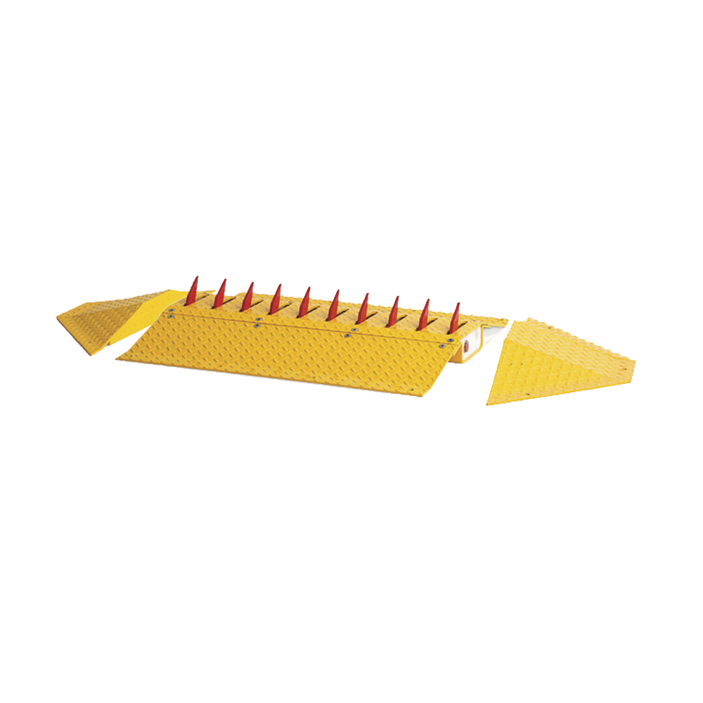 Picos poncha llantas autónomo con biseles laterales / No requiere barrera vehicular / Para delimintar dirección de tráfico vehicular / Compatible con 1601-088 / Mide 90cm (3ft) / Fácil instalación de sobreponer