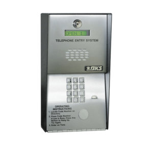 Audioportero Telefónico DKS Para 600 números Telefónicos / Control Para 2 Puertas / Gabinete Para Sobreponer/ Marcación a 16 Digitos / Linea Análoga o Digital