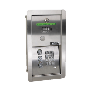 Audioportero Telefónico DKS Con Directorio / 100 Números Telefónicos / Control Para 2 Puertas / Gabinete Para Empotrar / Marcación a 16 Digitos / Linea análoga o digital