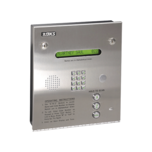 Control de acceso / Gabinete empotrable / 2 puertas / 3000 números telefónicos / 11 dígitos / Directorio en pantalla / Lineas A/D