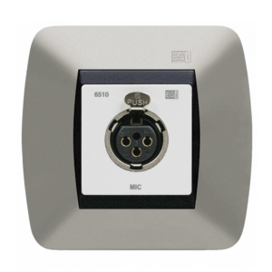 CONEXIÓN CAJA 60 MM. XLR HEMBRA DE PARED. BLANCO.