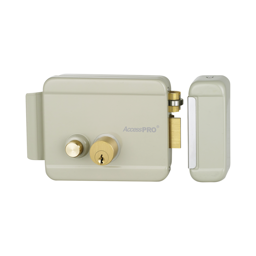 Cerradura Eléctrica con Botón de Salida/ Incluye Llave / Exterior / Derecha