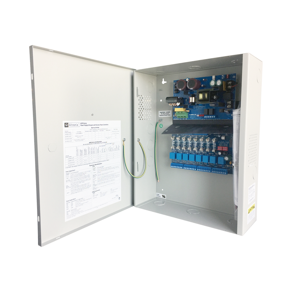 Fuente de poder ALTRONIX de 12/24 Vcc @ 6 Amper, con capacidad de batería de respaldo, requiere batería, 8 salidas, con voltaje de entrada de 115 Vca - Imagen 2