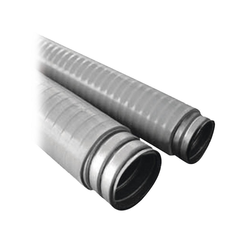 Tubo Flexible tipo Liquidtight de 3/8" (9.5 mm). Acero + Forro PVC. Rollo de 50 Metros.