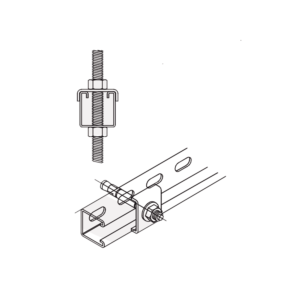 Tope Unicanal "U" para Tornillo de 3/8" ( 9.5 mm ).