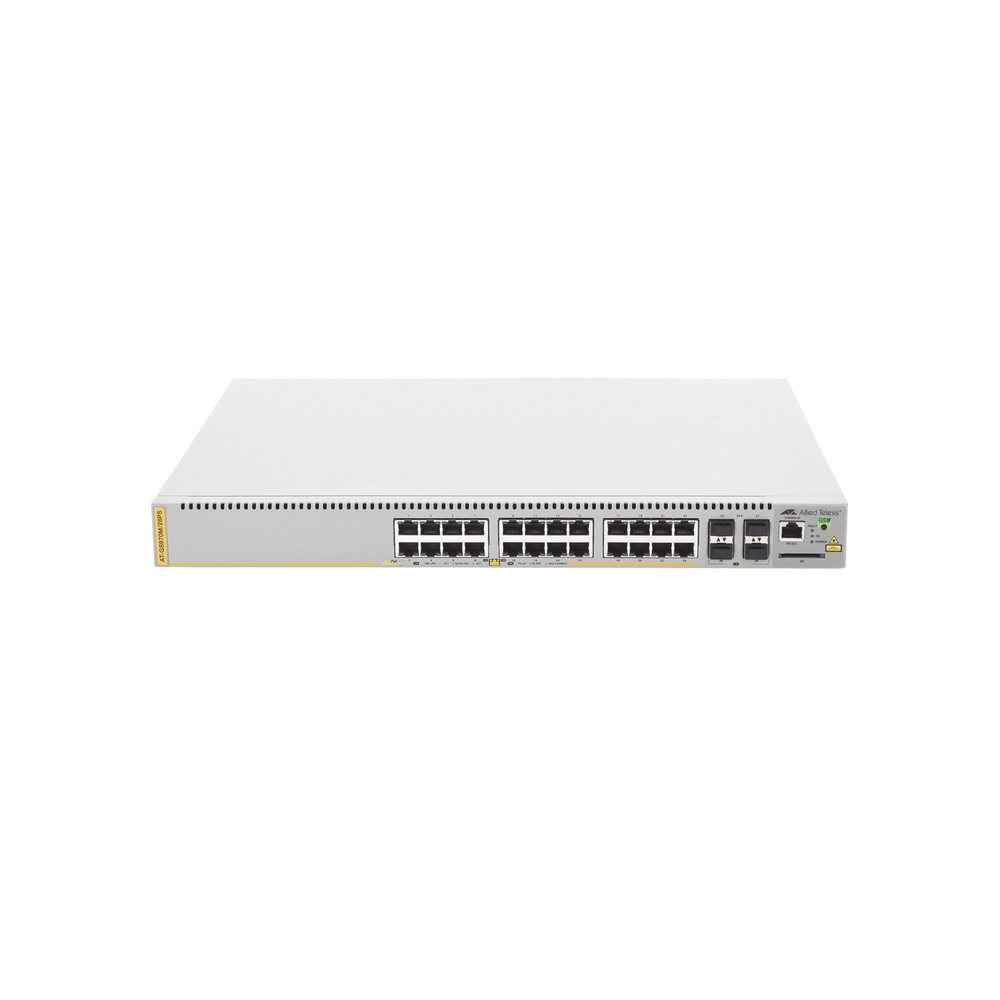 Switch PoE+ Administrable CentreCOM GS970M, Capa 3 de 24 Puertos 10/100/1000 Mbps + 4 SFP Gigabit, 370 W - Imagen 4