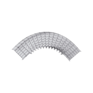 Curva Pre-Fabricada Horizontal de 90° con medidas de 54 mm de Peralte y 50 mm Ancho (54/50 mm)