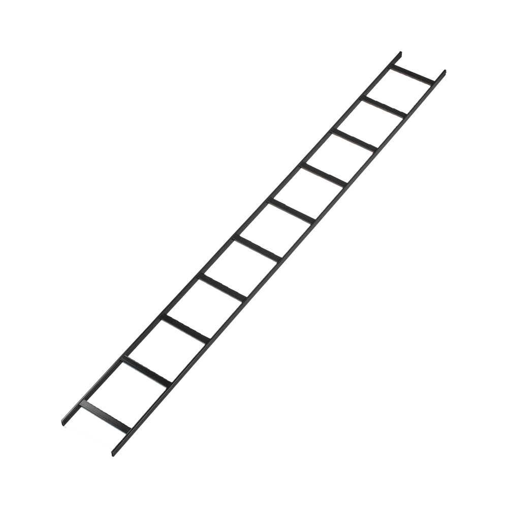 Escalera Tubular de 1.5" de Peralte y 12" de Ancho y 3.05 Metros de Largo, Pintura Epóxica Color Negro, Ideal Para Utilizarse en Centros de Datos o Cuartos de Telecomunicacionesl, incluye Coples y Tornillería - Imagen 2