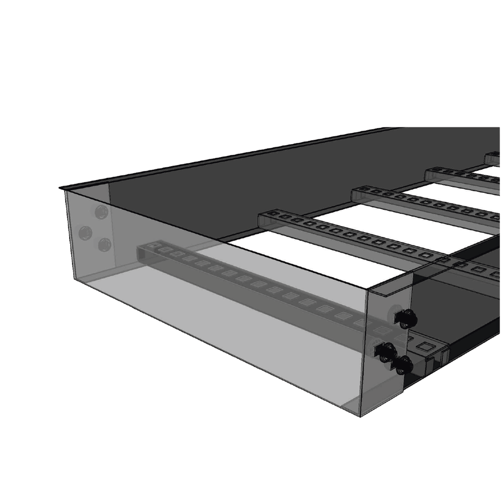 Placa de Cierre para Escalera de Aluminio / Peralte 3 1/4" / Ancho 12" / Incluye Tornillería (CHPCE314X12AK) - Imagen 2