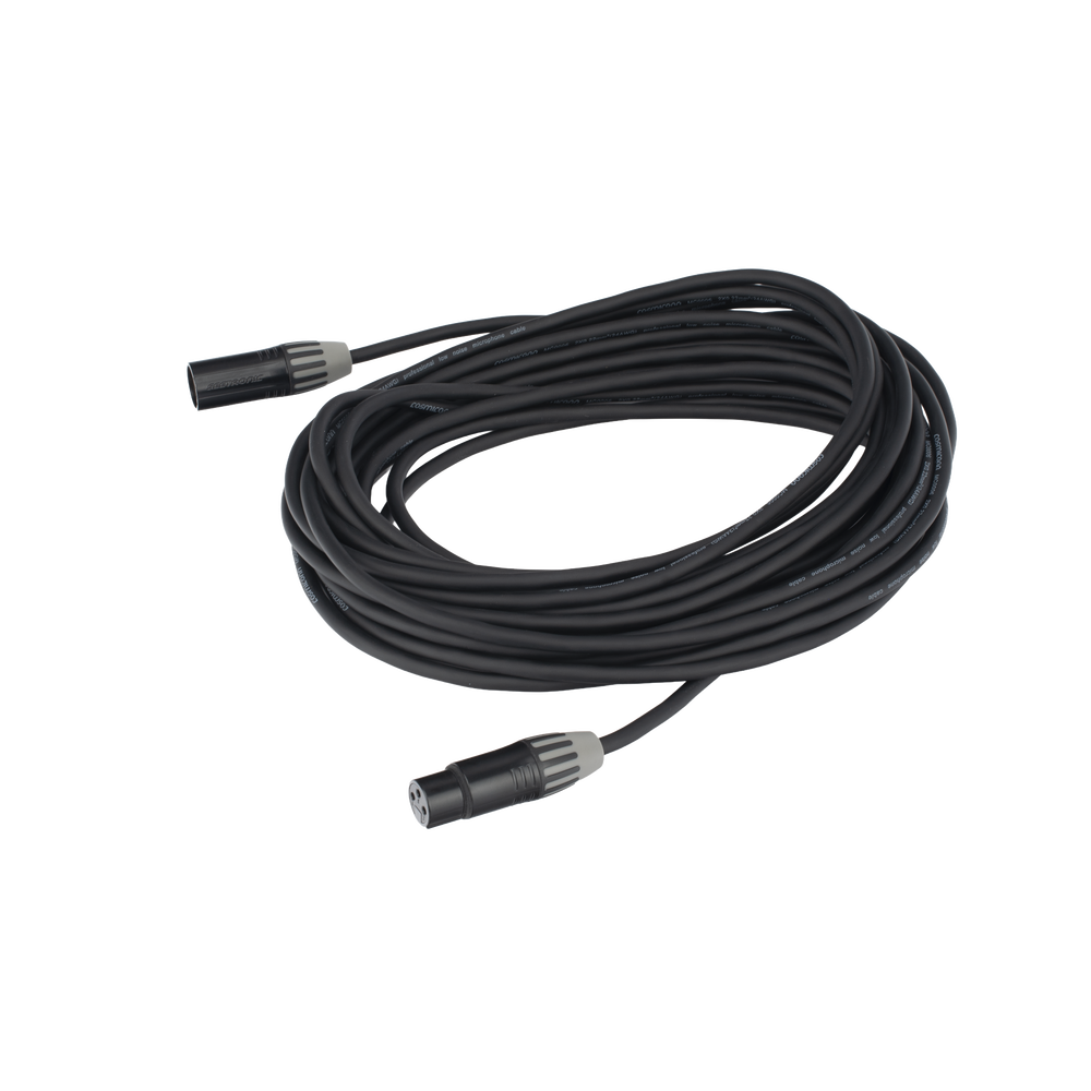 Cable XLR | 3 polos | Conector Hembra-Macho | Serie M | Carcasa Negra | Contactos Dorados | Ideal para Microfonía | Longitud 10m - Imagen 2