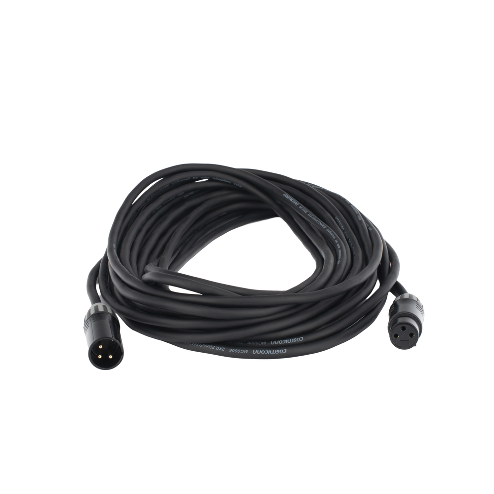 Cable XLR | 3 polos | Conector Hembra-Macho | Serie M | Carcasa Negra | Contactos Dorados | Ideal para Microfonía | Longitud 10m - Imagen 3