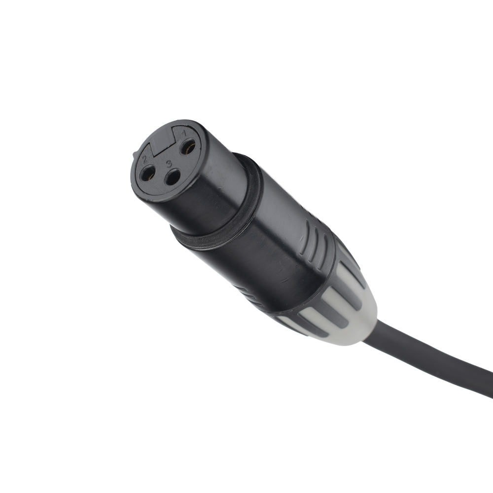 Cable XLR | 3 polos | Conector Hembra-Macho | Serie M | Carcasa Negra | Contactos Dorados | Ideal para Microfonía | Longitud 10m - Imagen 4