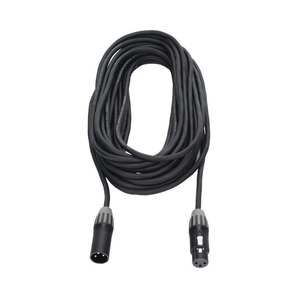 Cable XLR | 3 polos | Conector Hembra-Macho | Serie M | Carcasa Negra | Contactos Dorados | Ideal para Microfonía | Longitud 5m - Imagen 2