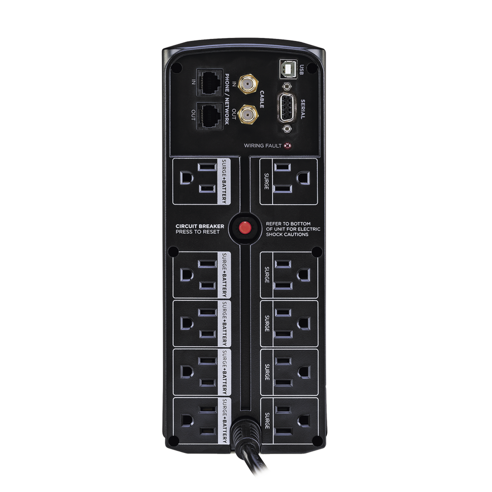 UPS de 1350 VA/815 W, Topología Línea Interactiva, Entrada 120 Vca NEMA 5-15P, Tipo Mini Torre, Con 10 Tomas NEMA 5-15R - Imagen 3