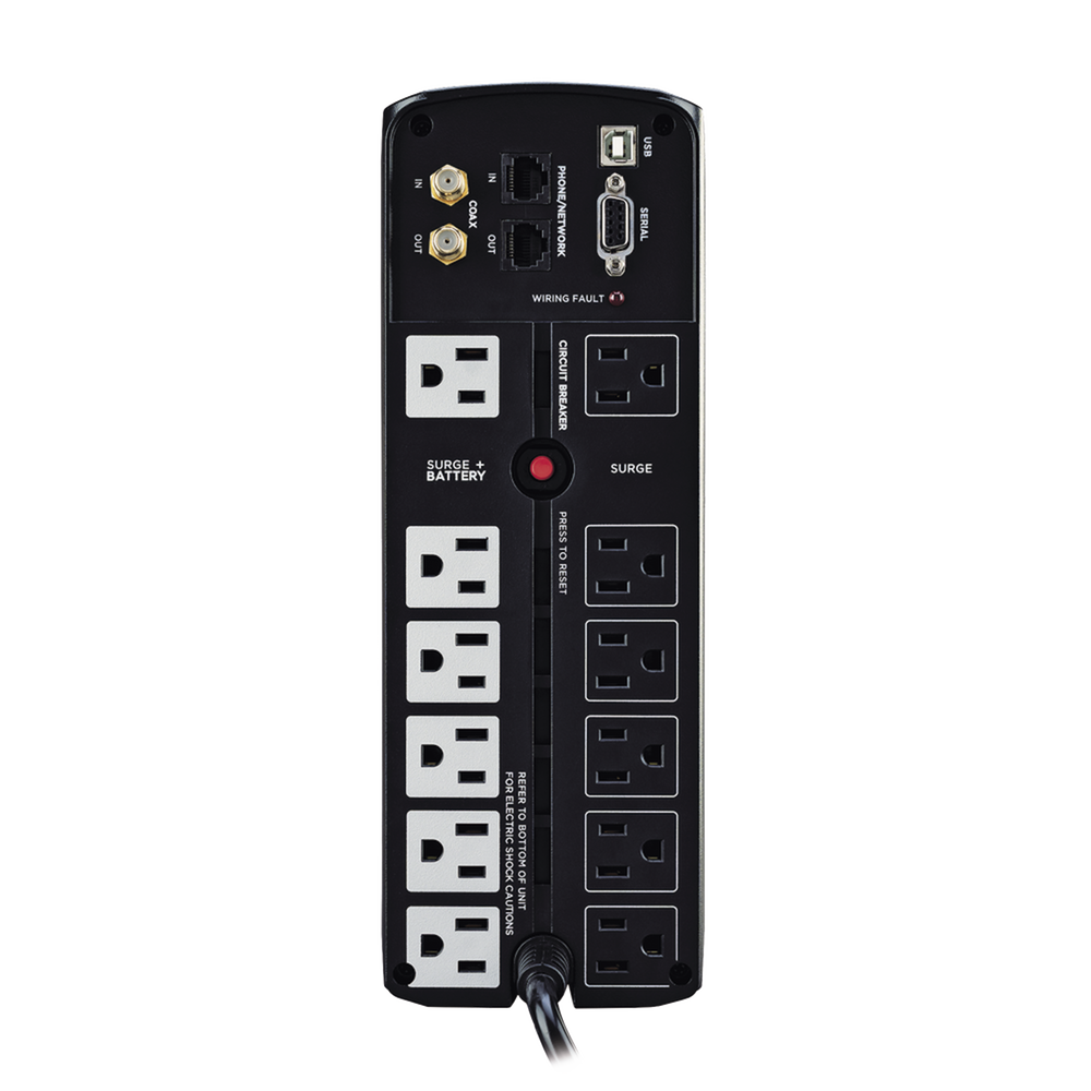 UPS de 1500 VA/900 W, Topología Línea Interactiva, Entrada 120 Vca NEMA 5-15P, Tipo Mini Torre, Con 12 Tomas NEMA 5-15R - Imagen 3