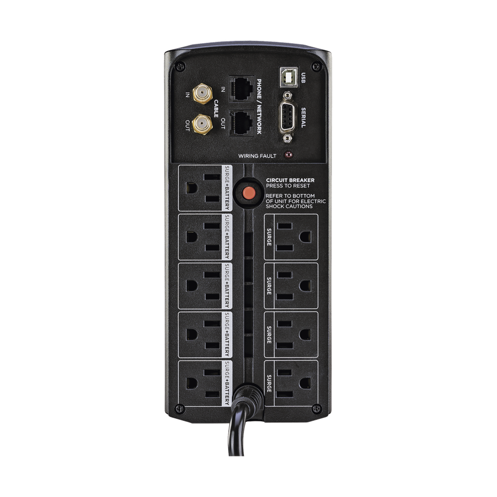 UPS de 850 VA/510 W, Topología Línea Interactiva, Entrada 120 Vca NEMA 5-15P, Tipo Mini Torre, Con 9 Tomas NEMA 5-15R - Imagen 2