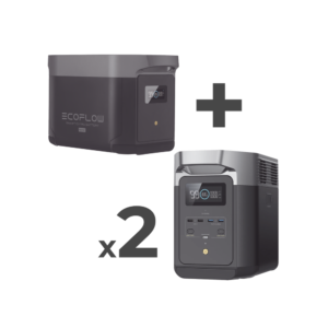 Kit de Estación de Energía Portátil 2048Wh + 2 Baterías Externas 2048Wh (6144Wh Totales)