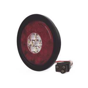 Plafón Circular de 5.4" Para Camiones de Transporte, 16 LED Ultra Brillantes, Color Rojo/Claro/Ambar