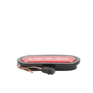 Plafón Ovalado de 7.5" Para Camiones de Transporte, 18 LED Ultra Brillantes, Color Rojo/Claro/Ambar