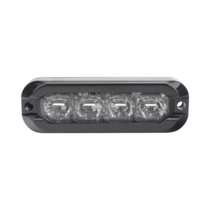 Luz Auxiliar Flexible 8 LED, Rojo / Azul, Bisel Negro, Lente Transparente