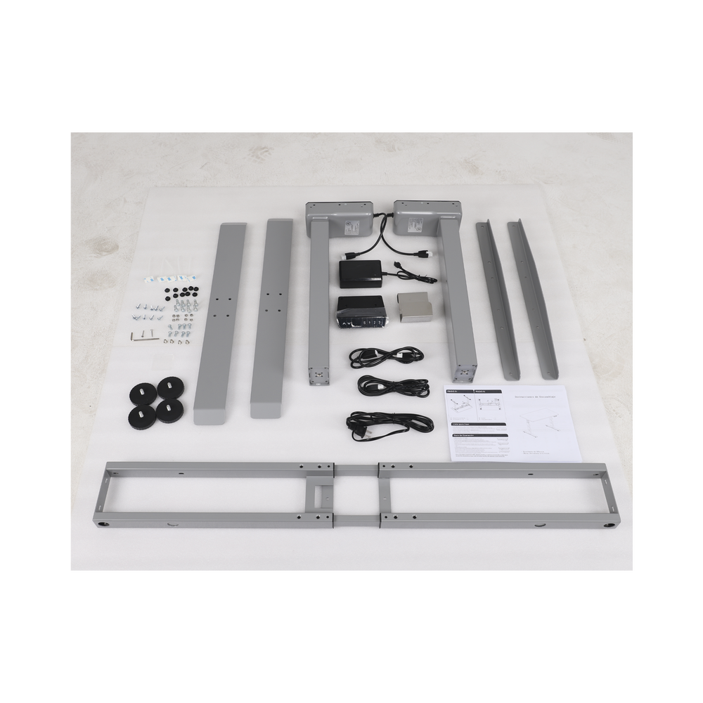 Base de Escritorio Motorizado Profesional / Altura Ajustable 60-125cm / Estructura Estable / Funcionamiento Suave / 3 Preset de Posiciones / Color Gris / Soporta hasta 100Kg de carga - Imagen 7