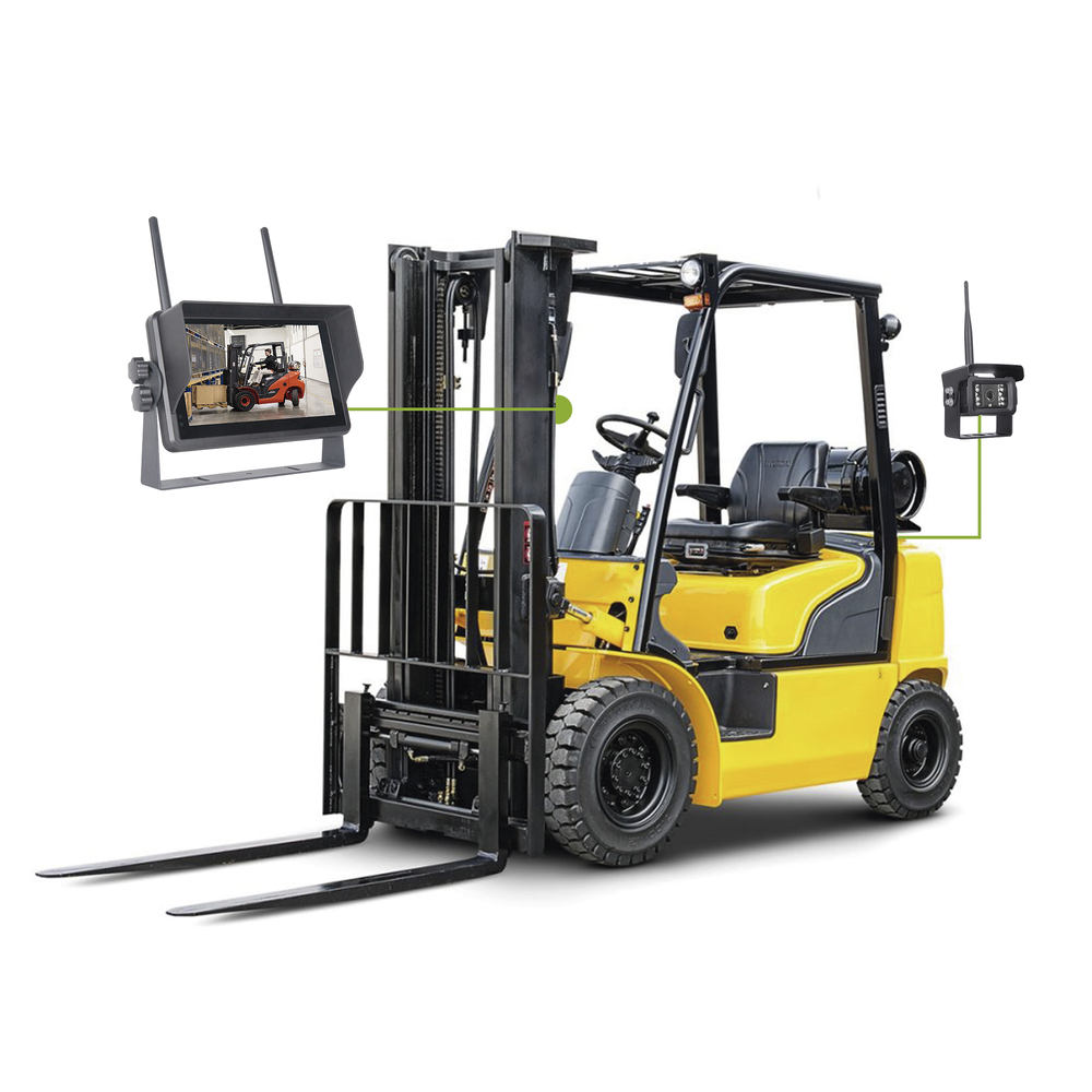Sistema Profesional Inalámbrico de Cámara de Reversa Infrarroja y Monitor Touch de 7" para Vehículos de Trabajo y Montacargas - Imagen 12