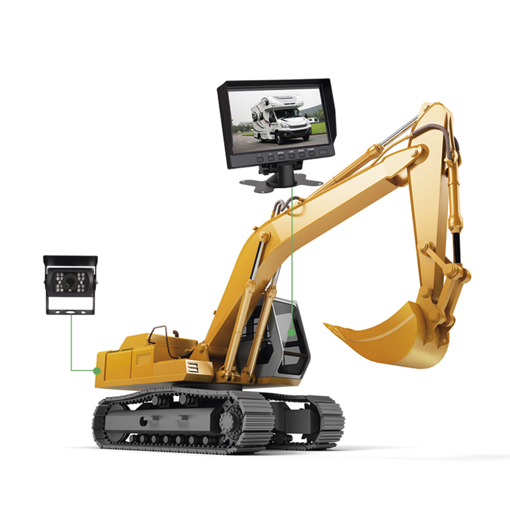 Sistema Profesional de Cámara de Reversa y Monitor Alámbrico para Vehículos de Trabajo y Montacargas - Imagen 10