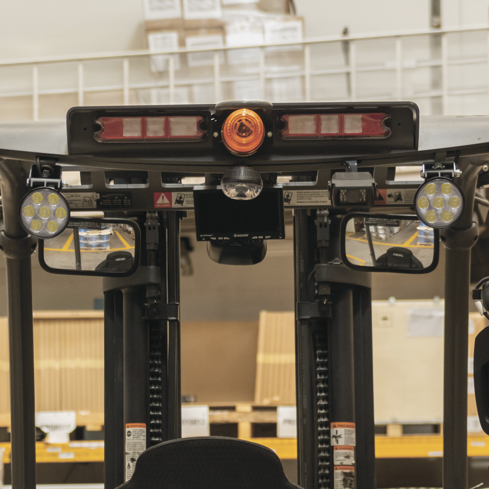 Luz LED límite de arco color rojo, para zonas de trabajo en montacargas y vehiculos - Imagen 4