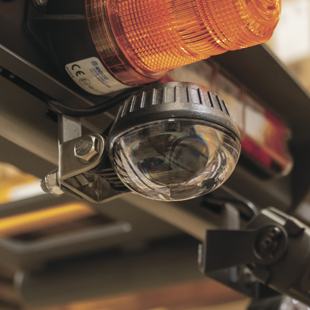 Luz LED límite de arco color rojo, para zonas de trabajo en montacargas y vehiculos - Imagen 3