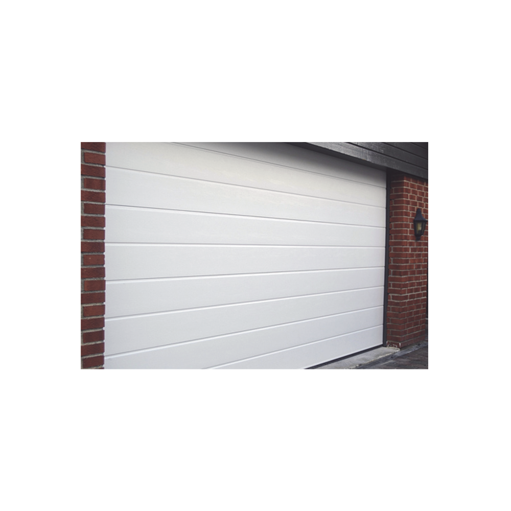 Puerta de Garage de Alta Calidad / Linea Central / Color Blanco 8X7 pies, AISLADA, Estilo Americana. - Imagen 2