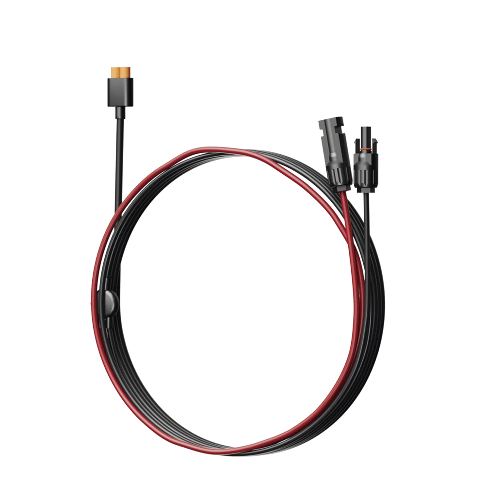 Cable 2.5 m, Negro, Calibre 12 AWG con Terminales MC4 Macho y Hebra para Terminal XT60 - Imagen 2