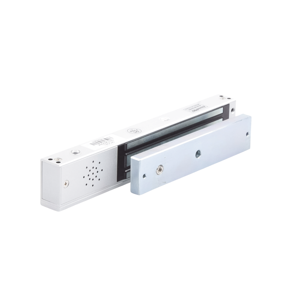 Chapa magnética 600Lb con Buzzer de alarma de puerta mantenida abierta / LED indicador de estado / Sensor de estado de placa/ Libre de Magnetismo Residual - Imagen 2