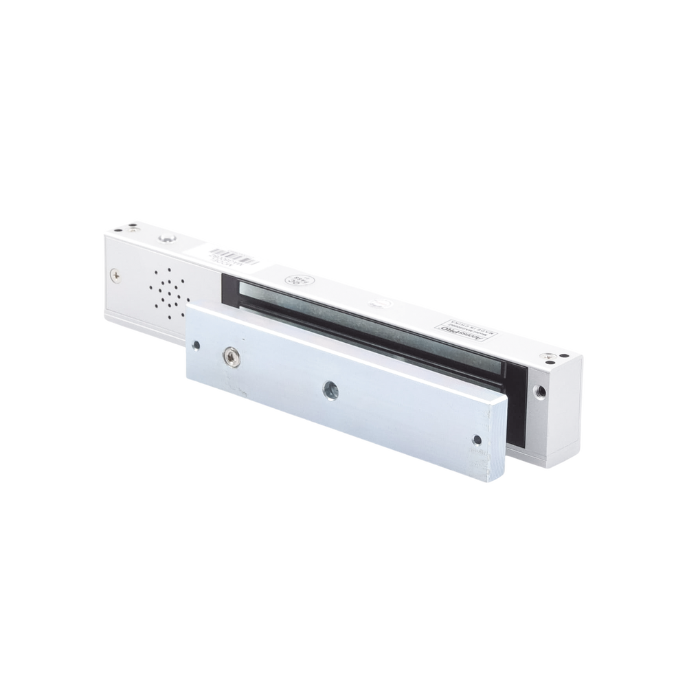 Chapa magnética 600Lb con Buzzer de alarma de puerta mantenida abierta / LED indicador de estado / Sensor de estado de placa/ Libre de Magnetismo Residual - Imagen 3