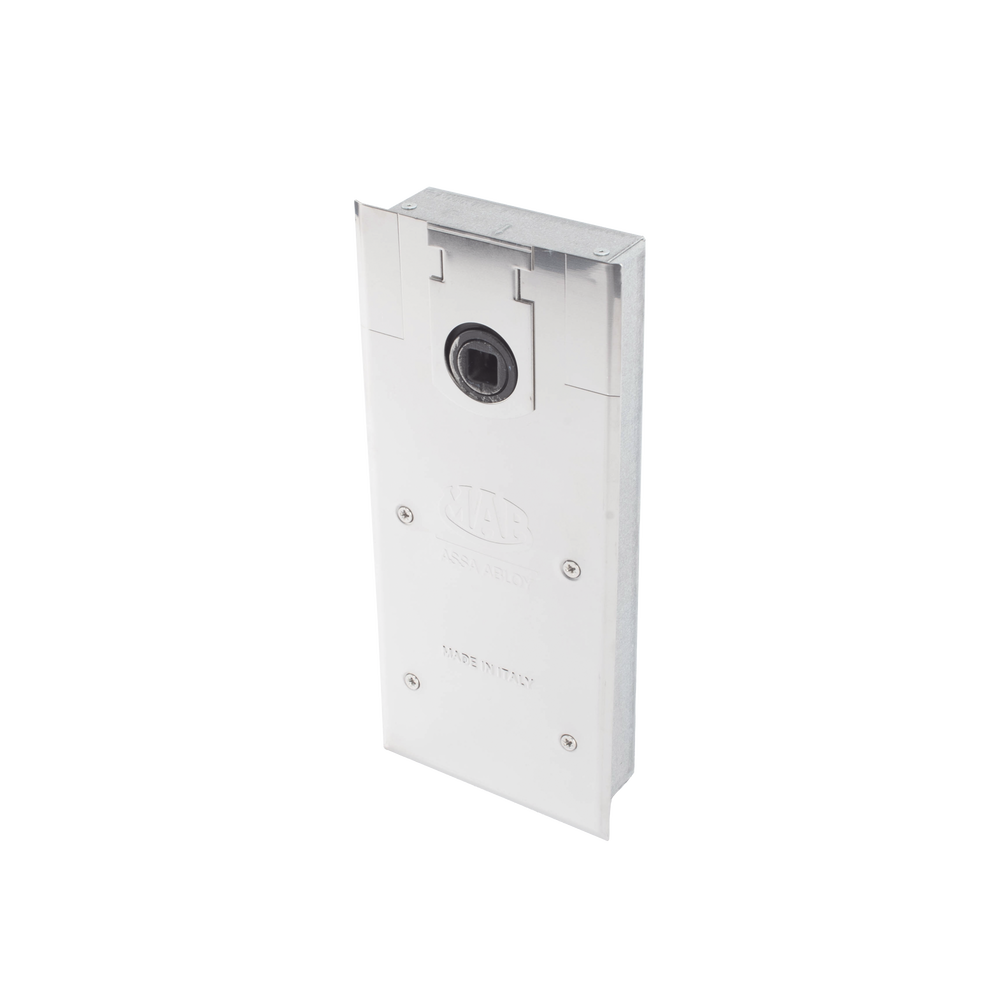 Bisagra de piso, / Cierrapuertas DC450 / Para Puertas de Doble Acción hasta 120 kg / Ángulo de Apertura 130° / Ajuste de Velocidad de Cierre y Latch