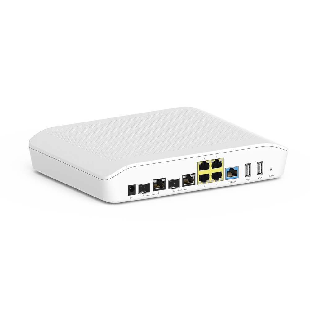 Firewall SD-WAN para PYME NSE3000 / 2 puertos WAN Gigabit + 2 SFP Combo / 4 puertos LAN Gigabit / IDS-IPS y Bloqueo de Aplicaciones / Gestión Cloud cnMaestro / Hasta 1,000 Dispositivos