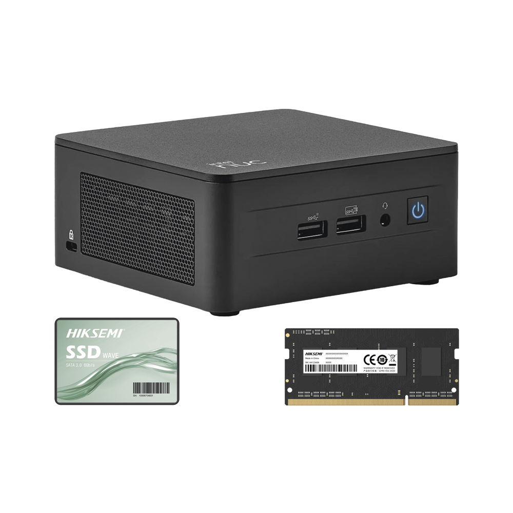 Kit / Mini PC NUC Barebone / Intel Core I3 /bluetooth / Incluye memoria 16GB / Incluye 512 SSD / No incluye sistema operativo