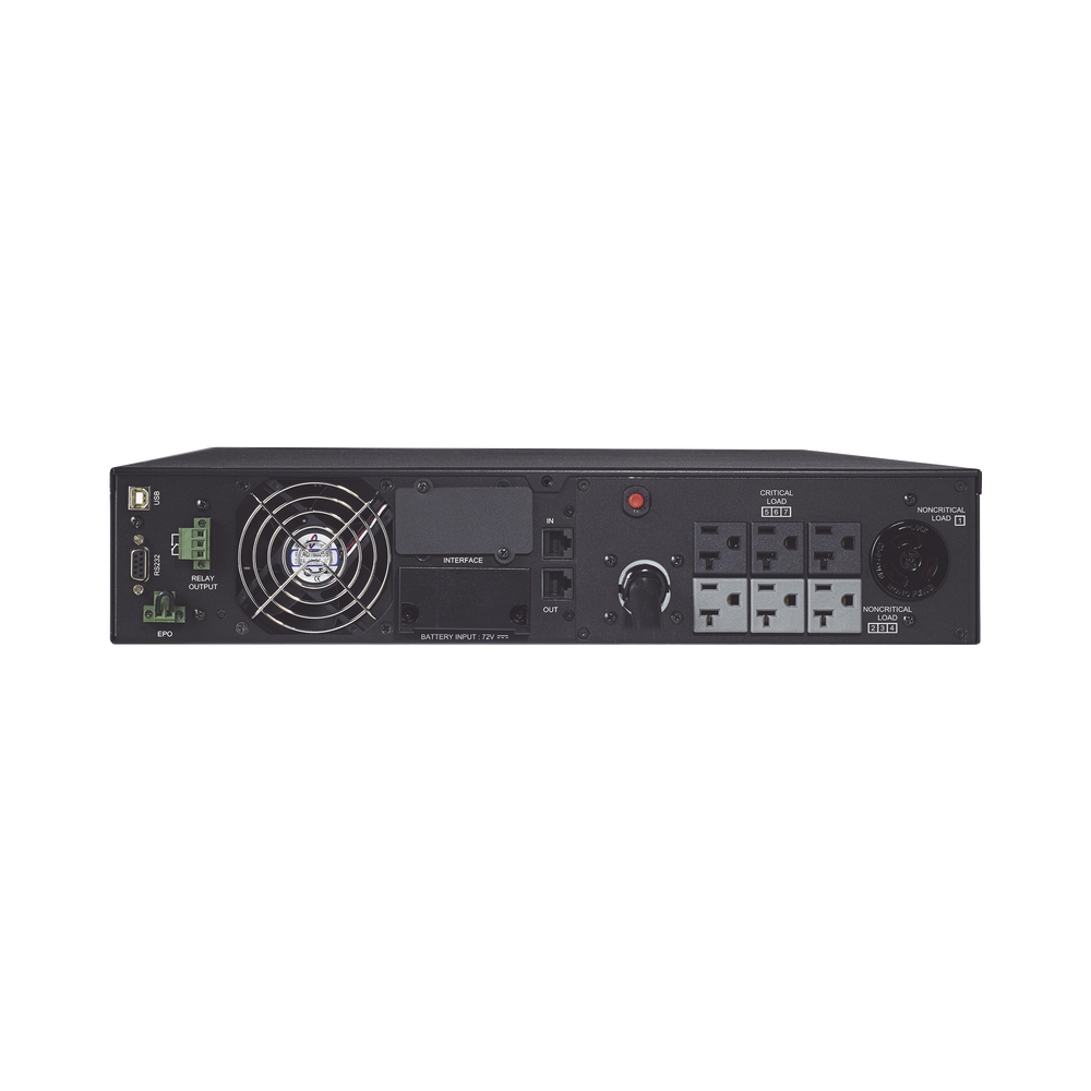 UPS de 2200 VA/1800 W, Online Doble Conversión, Entrada 120 Vca NEMA 5-20P, Onda Senoidal Pura, Rack o Torre de 2 UR, Con 6 NEMA 5-20R y 1 NEMA L5-20R - Imagen 2