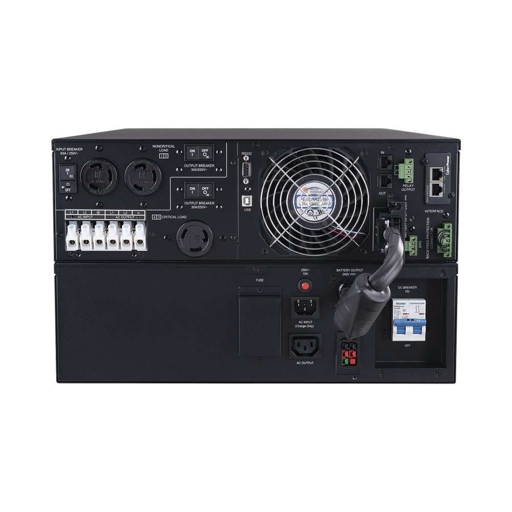 UPS de 8000 VA/ 8000 W, Online Doble Conversión, 200 - 240 Vac de Salida, Terminal Hardwired, Onda Senoidal Pura, Torre o Rack de 6 UR, Con 3 Tomas NEMA L6-30R - Imagen 4