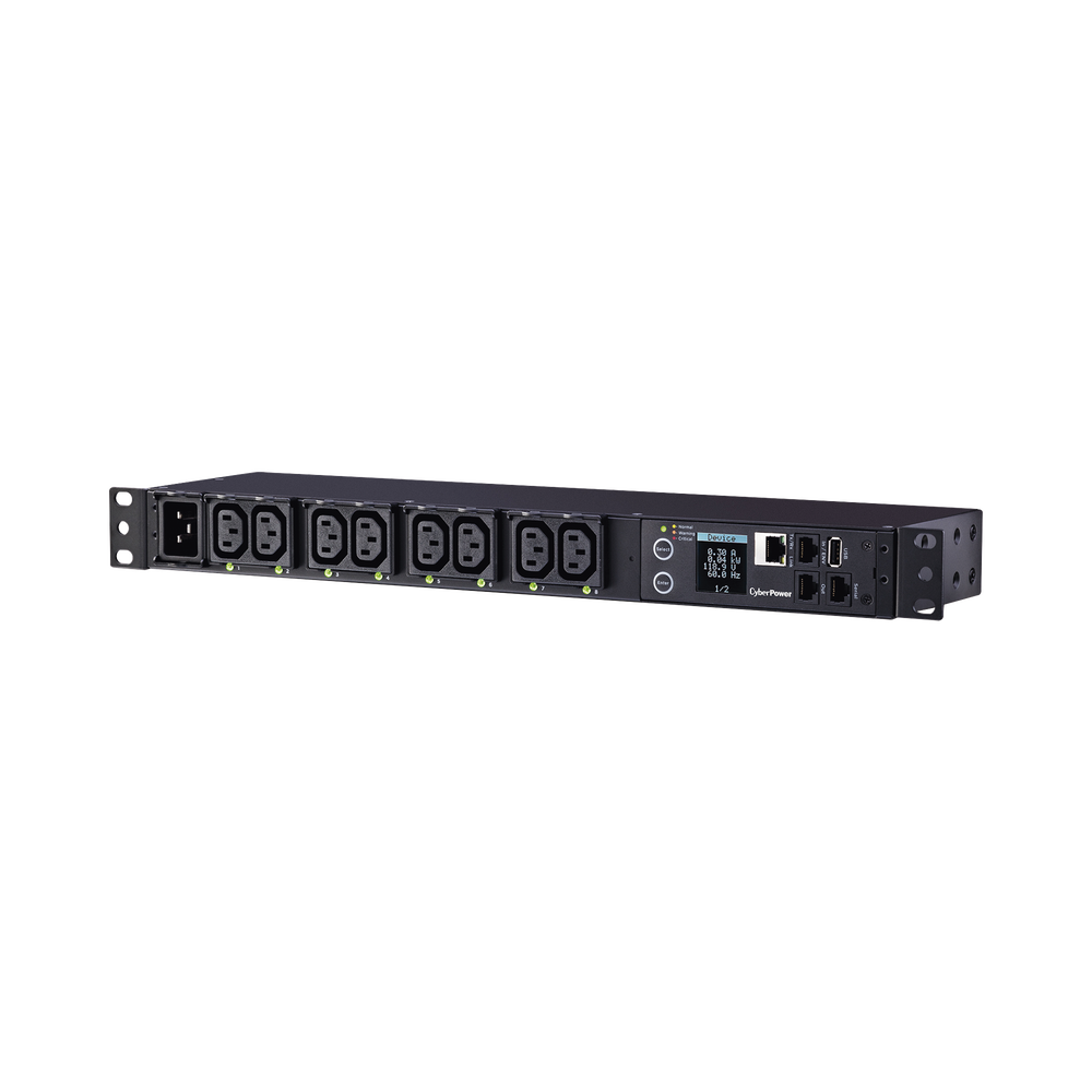 PDU Switchable y Monitoreable por Toma, para Distribución de Energía, Entrada 200-240 Vca NEMA L6-20P, Con 8 Salidas C13, Horizontal 19in, 2UR - Imagen 2