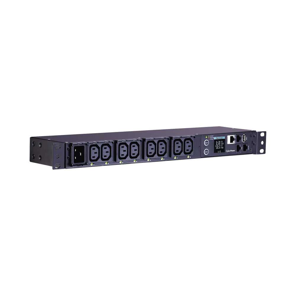 PDU Switchable y Monitoreable por Toma, para Distribución de Energía, Entrada 200-240 Vca NEMA L6-20P, Con 8 Salidas C13, Horizontal 19in, 2UR - Imagen 3
