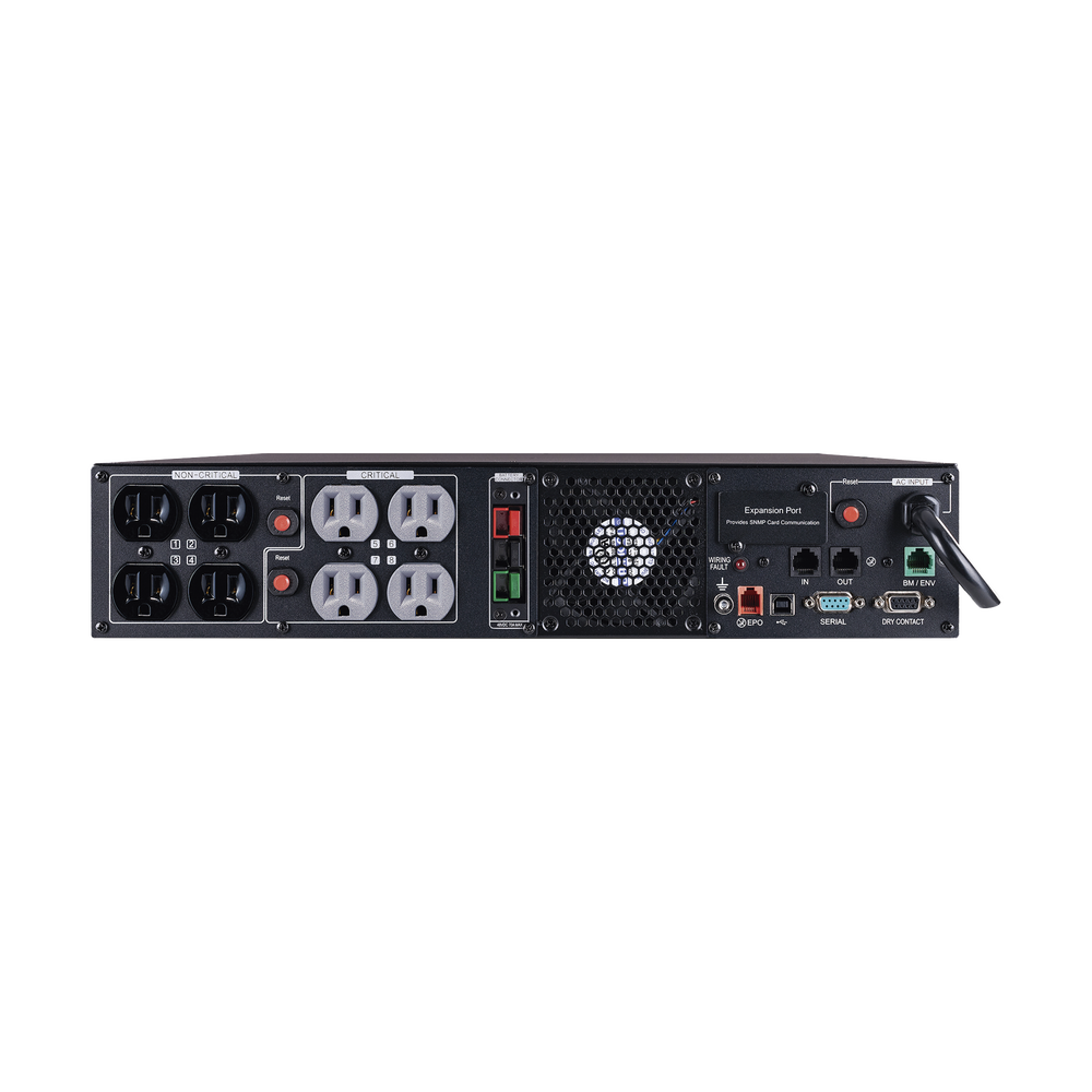 UPS de 1500 VA/1500 W, Topología Línea Interactiva, Entrada 120 Vca NEMA 5-15P, Onda Senoidal Pura, Torre o Rack 2 UR, Con 8 Tomas NEMA 5-15R - Imagen 2