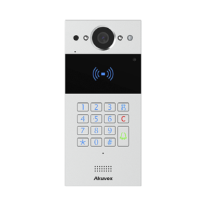 Videoportero SIP / Teclado y Lector de Tarjeta / Notificación App / Notificación Llamada Telefónica / Configuración en la Nube / POE / IP65 / Cámara de 2 MP / NFC / PIN Temporal para Visitas / Control de 2 Puertas