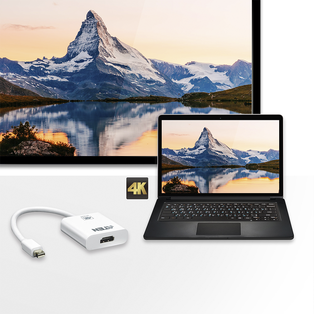 Adaptador activo de Mini DisplayPort a HDMI 4K | DisplayPort 1.2a | Compatible con audio - Imagen 2