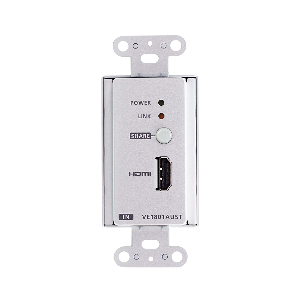 Transmisor HDMI | 4K a 40 metros | HDBaseT-Lite con placa de pared estadounidense/PoH - Imagen 2
