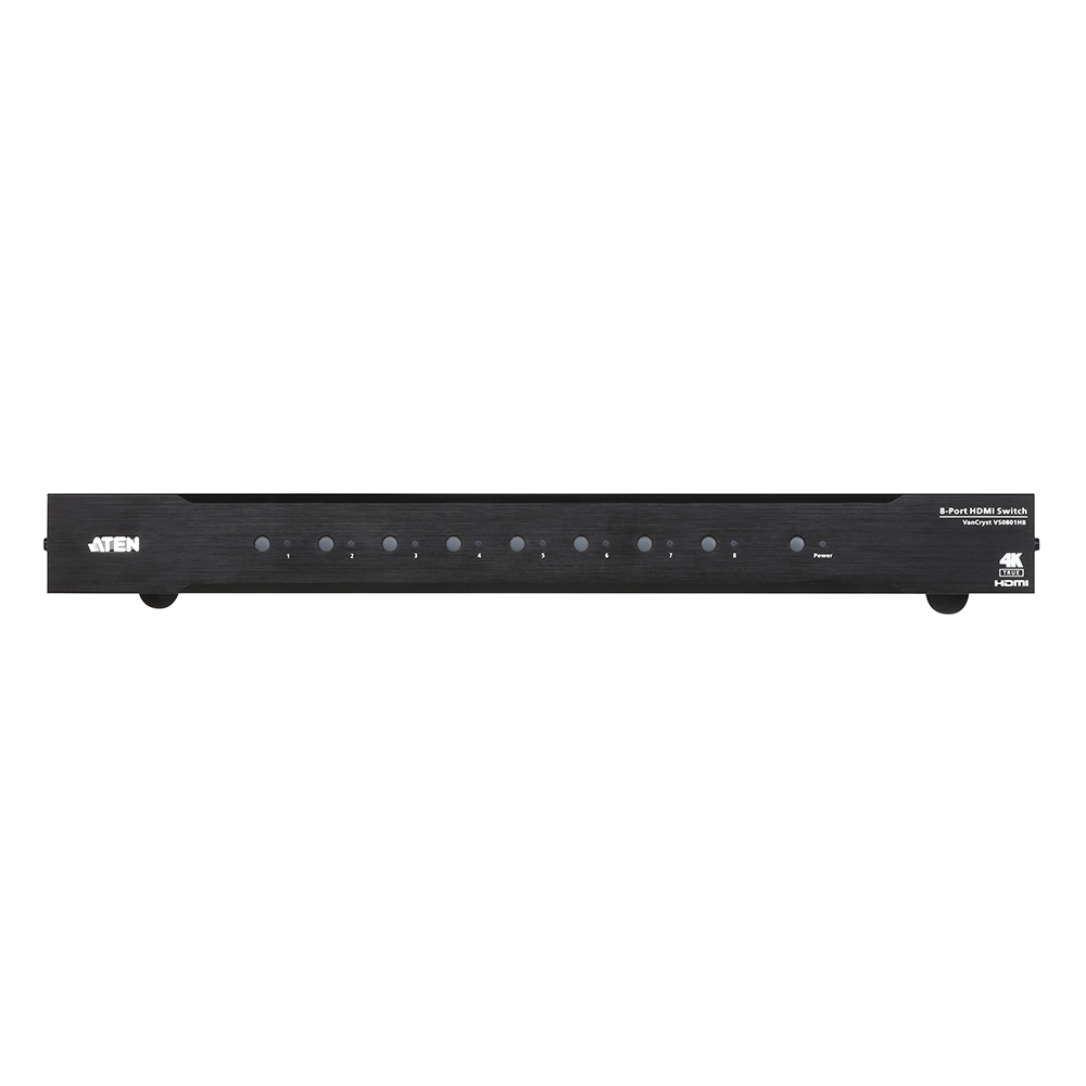 Switch HDMI | 8 Entradas x 1 Salida | Resolución True 4K 4:4:4 | Control RS-232 e IR | HDCP 2.2 | HDR10+ | Plug & Play - Imagen 2