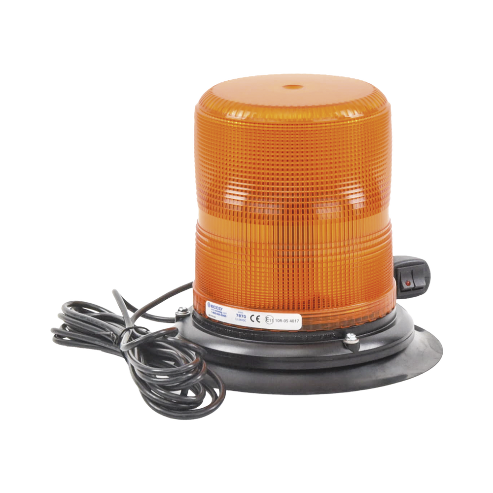 Baliza LED color ámbar con montaje magnético de succión DE 7" de altura - Imagen 3