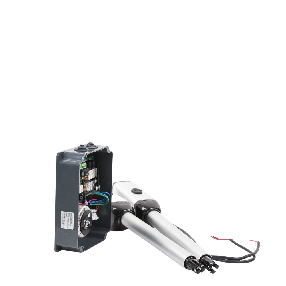 Kit de brazos para automatizar portones vehiculares abatibles de 2 hojas/ 3 Mts / 300 Kg / Uso solo residencial / Compatible con respaldo de energía - Imagen 3