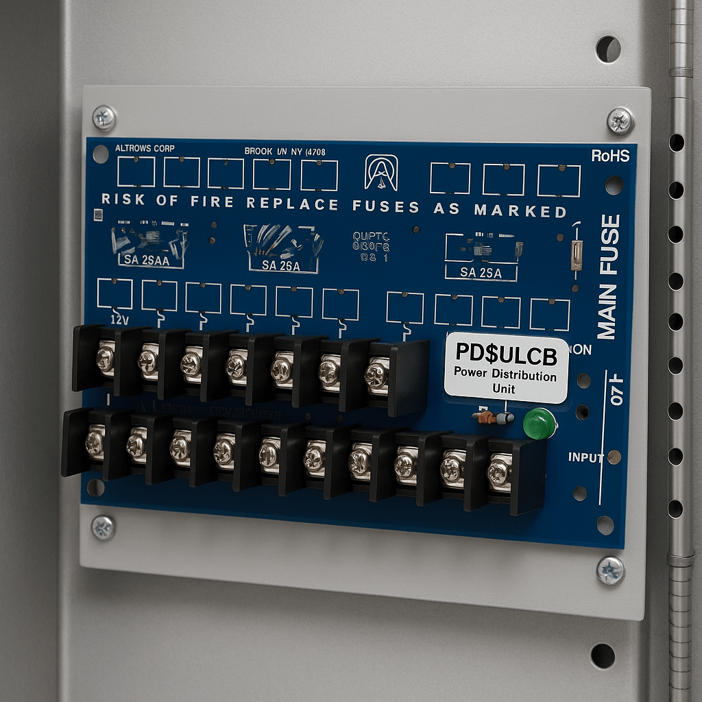 Módulo de Distribución de Energía UL PD8ULCB / 8 Salidas Clase 2 PTC Protegidas / Entrada 12-24VDC o 24-28VAC / Auto-resetable / Montaje Incluido / Garantía de Por Vida - Imagen 2