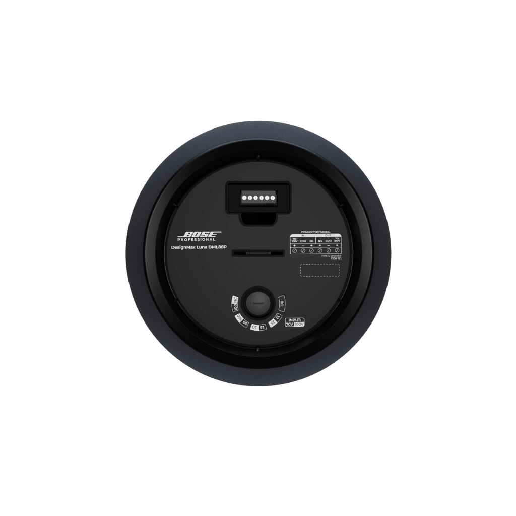 Altavoz Colgante Luna | Designmax | Sistema de Rango Extendido | Array Circular Ring Array™ 8 Drivers | Woofer 8" Integrado | Cobertura 140° | Color Negro - Imagen 5
